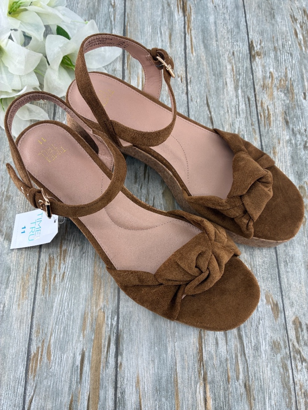Women’s Cork Knot Sandals Shoes Size 11